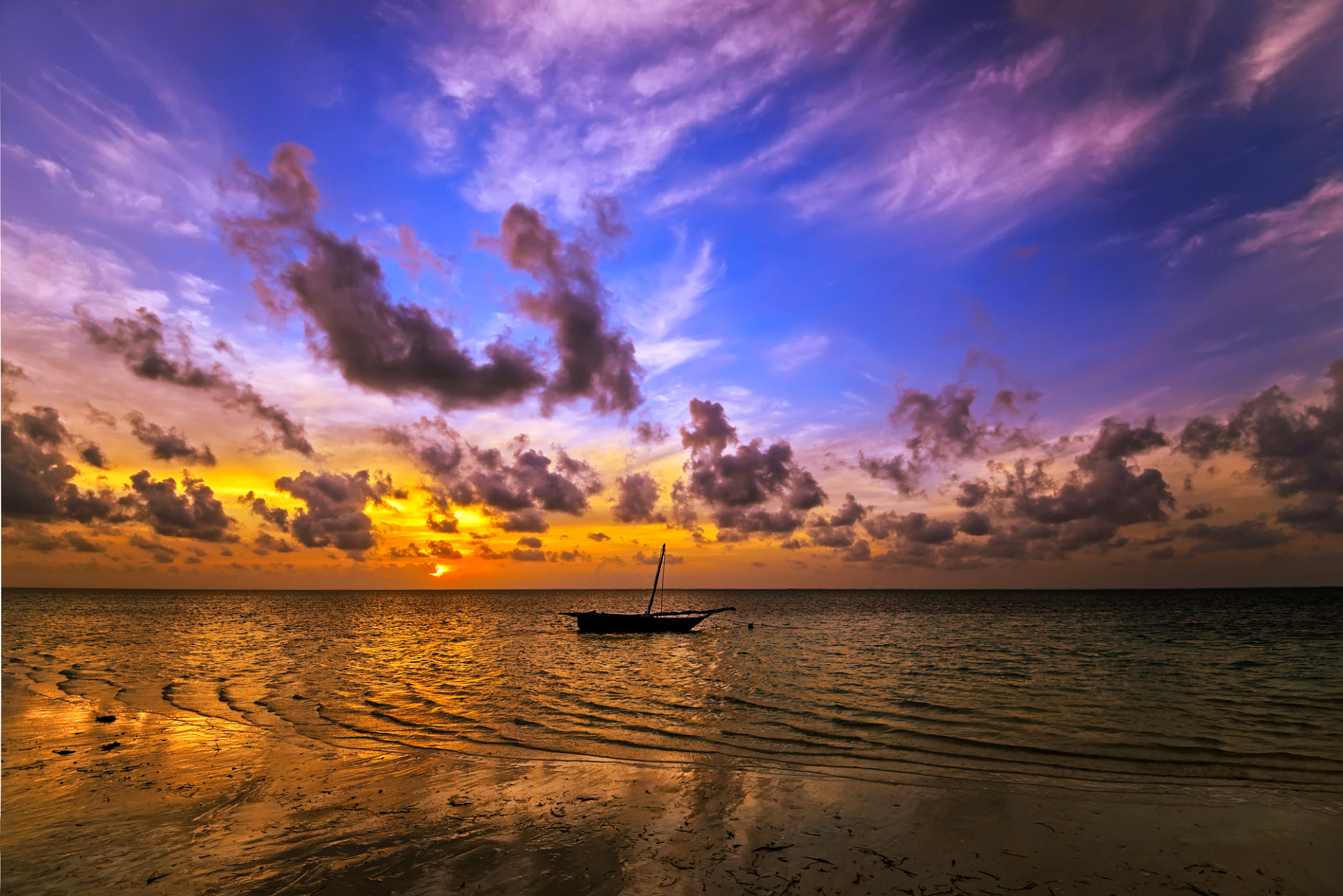 Diani Beach on the Kenya coast after safari