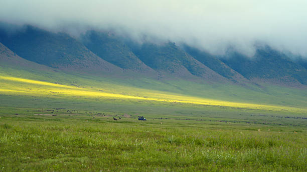 View from the Ngorongoro Crater rim over the crater floor